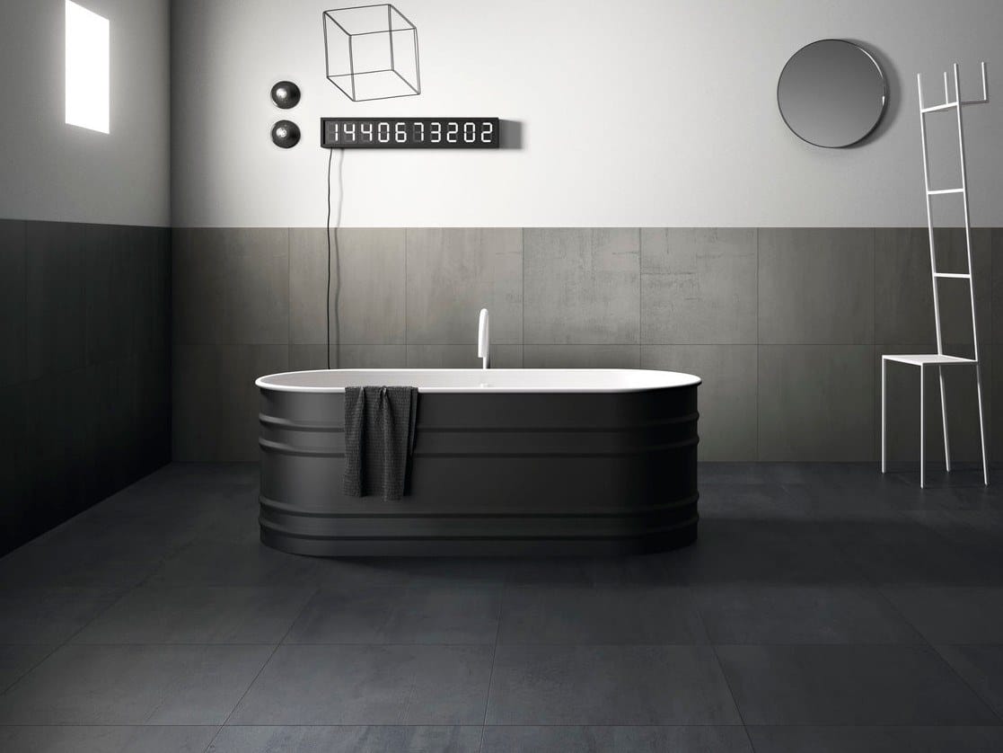 Пол / облицовка керамогранита для внутреннего и наружного применения с эффектом цемента Fiandre Fahrenheit ARCH-00064631