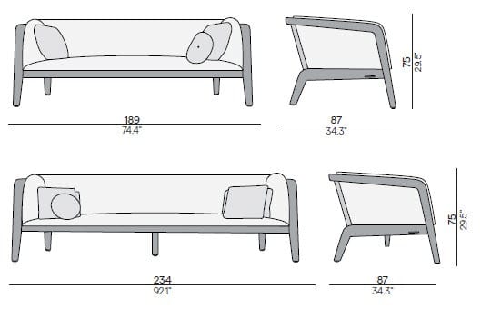 Ткань сад диван MANUTTI Sunrise ARCH-00134653 - Вид №8