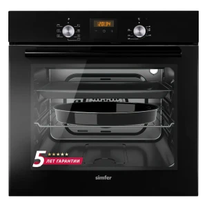 91934110 Электрический встраиваемый духовой шкаф Simfer B6EB56024 60х59.5х56.5 см цвет черный STLM-1443296