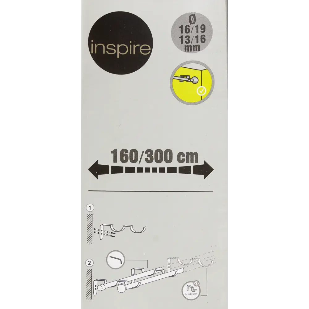 Карниз двухрядный раздвижной Inspire Трапеция 160-300 см цвет белый матовый 81976804 STLM-2025747  - Вид №8