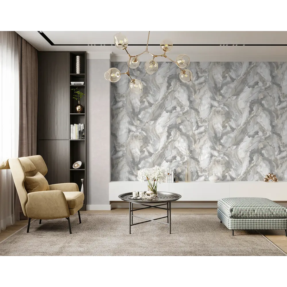 Обои NEW AGE Sangay: бежевые флизелиновые с абстрактным узором 89389775 STLM-1568411 - Вид №2