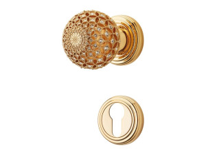 Латунная дверная ручка с кристаллами Swarovski®