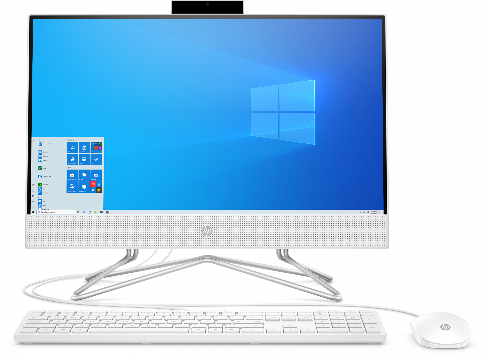 9US07EA#ACB 205 g4 aio 21,5" nt 21.5"(1920x1080 (матовый))/amd athlon silver 3050u(2.3ghz)/8192mb/256pcissdgb/dvdrw/wifi/war 1y/w10pro + snow white HP Santreyd 