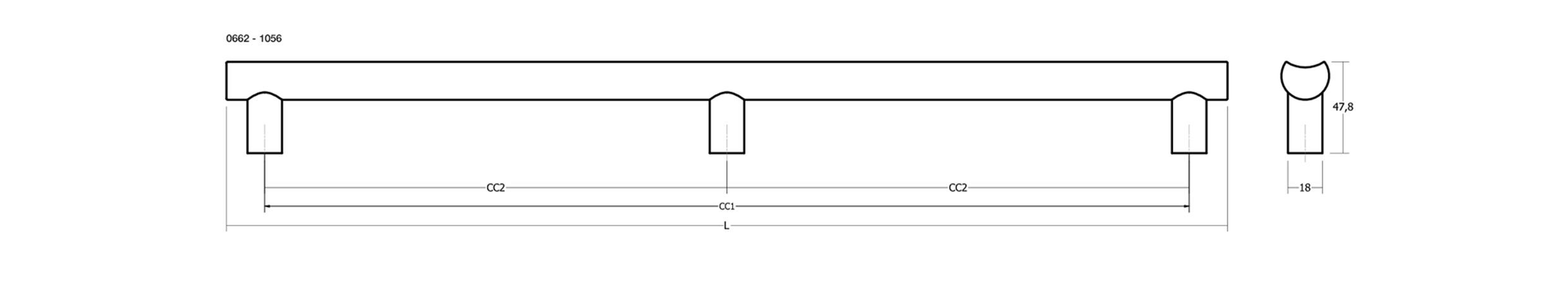 Мебельная ручка / ручка Viefe MOON BIG 1SS ARCH-00049026 - Вид №1