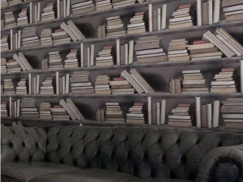 Mineheart Виниловые обои Bookshelf Wal/001