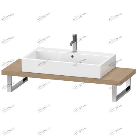 BR100C05252 Brioso Консоль для накладной и встраиваемой сверху раковины компакт Европейский дуб, декор Duravit