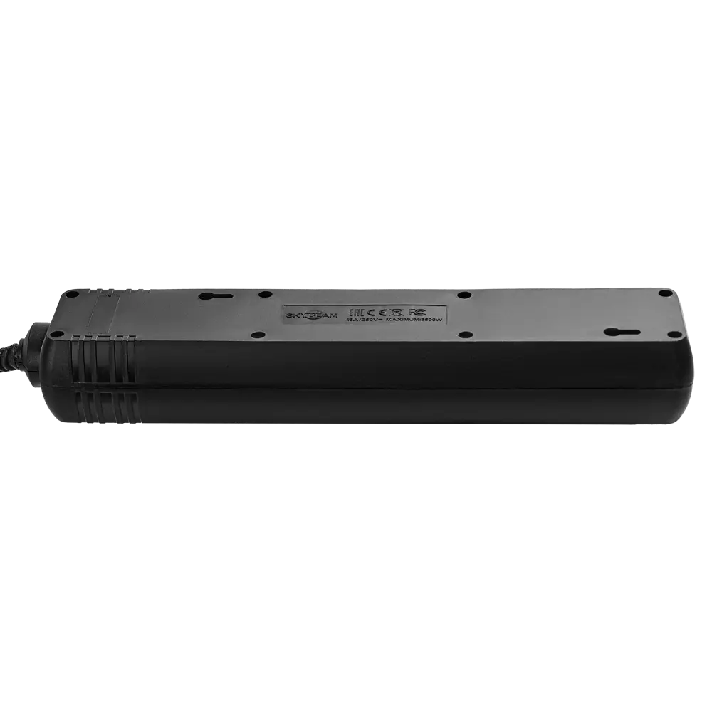 Удлинитель бытовой Skybeam 3x1.5 5 м 5 розеток с заземлением 3680 Вт с выключателем цвет черный STLM-2096212 - Вид №3