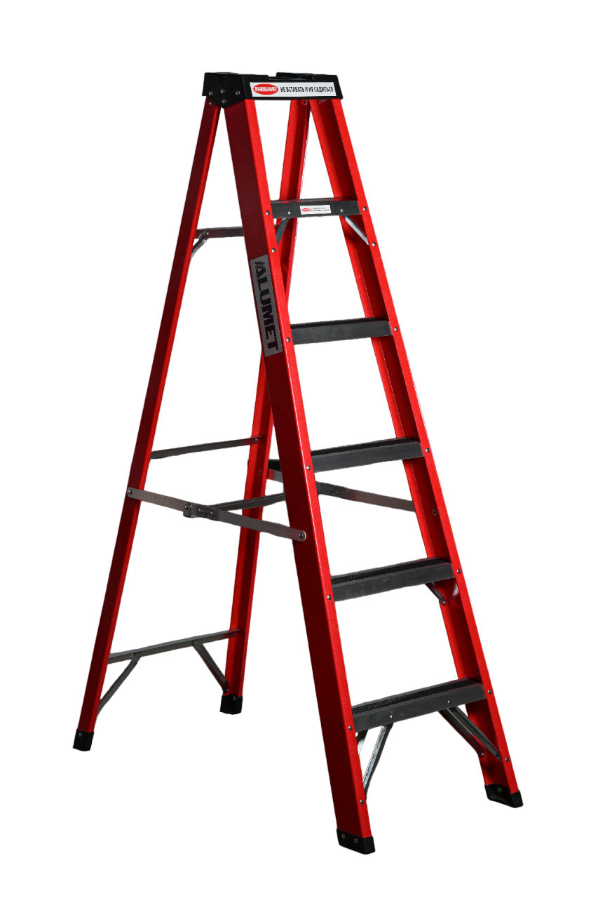 Стремянка SF 1005 стеклопластиковая 5 ступеней, Alumet, с органайзером  - Вид №2