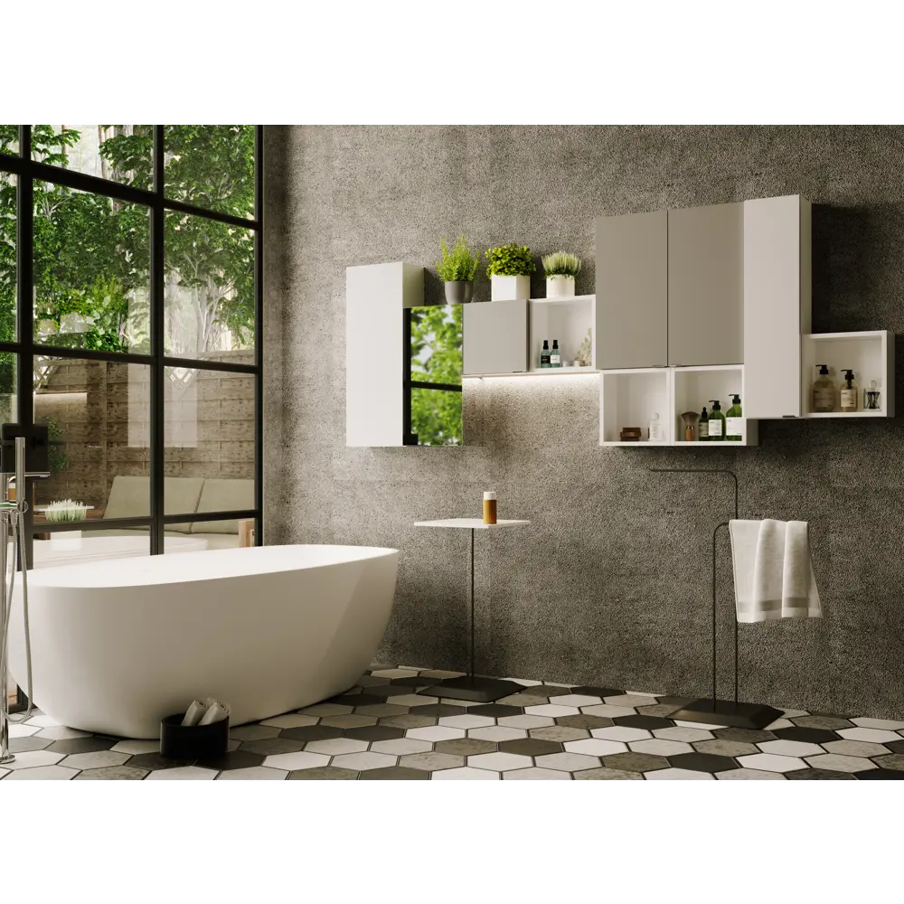 Каркас шкафа подвесного Sensea Смарт 20x80х15 см цвет белый STLM-2131297 - Вид №4