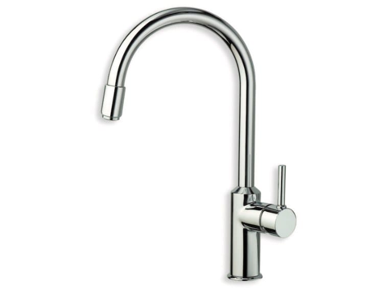 Смеситель для кухни на одно отверстие с поворотным изливом CRISTINA Rubinetterie кухня-современная коллекция ARCH-00087149