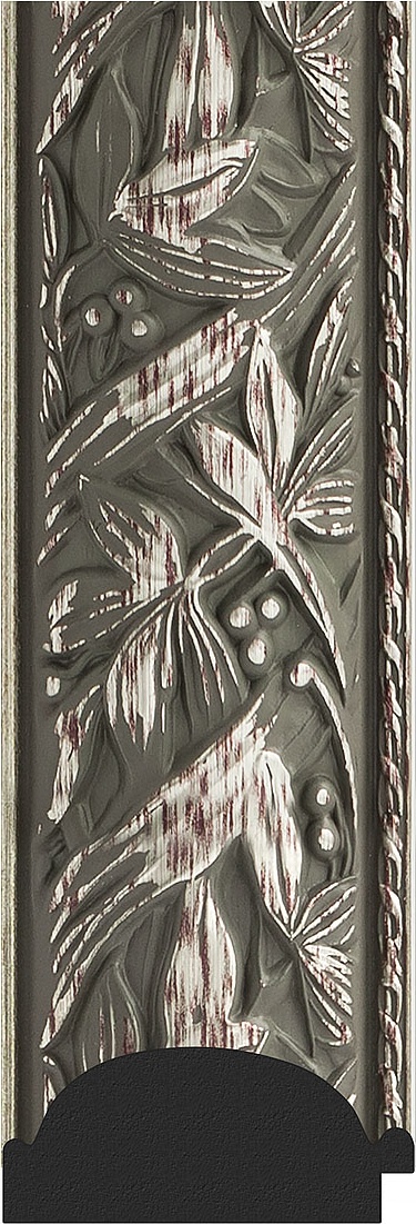 BY 7373 Зеркало в багетной раме - византия серебро 99 mm EVOFORM Octagon - Вид №3