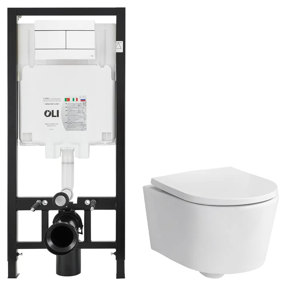 Комплект инсталляции Oli 80 Eco с безободковым унитазом Sensea Neo STLM-2169671
