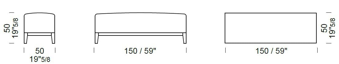 Кожаная мягкая скамья Borzalino Greg ARCH-00123071 - Вид №1