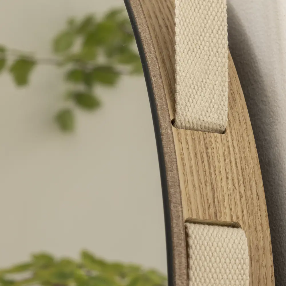 Зеркало INSPIRE Nordik Barbier Naturoak круглое 55 см без рамы 86484810 STLM-1444441 - Вид №1