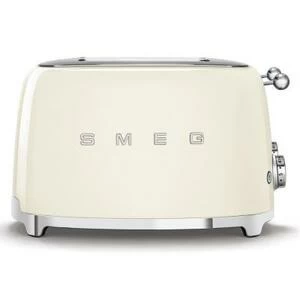 Тостер Smeg на 4 ломтика, кремовый