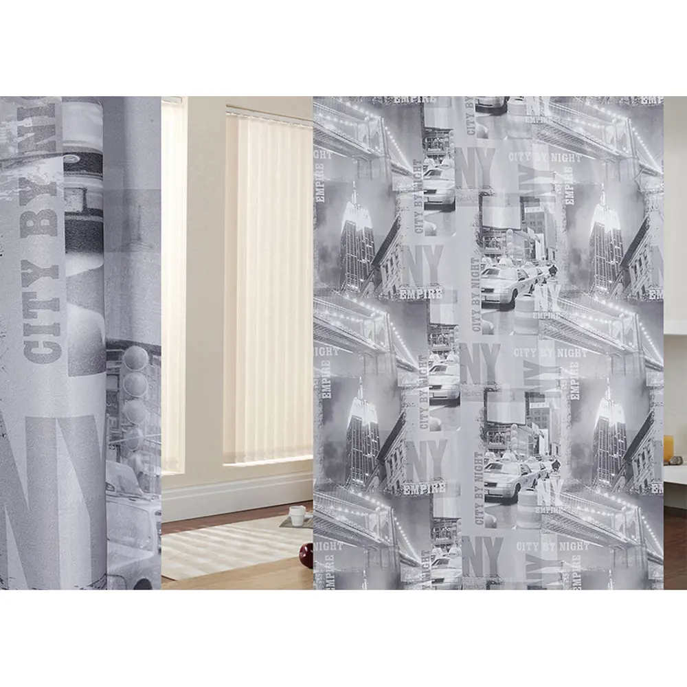 Ткань «Город-газета» 1 п/м 280 см цвет серый ТОРГОВЫЙ ДОМ ТЕКСТИЛЬ STLM-2020436 - Вид №3