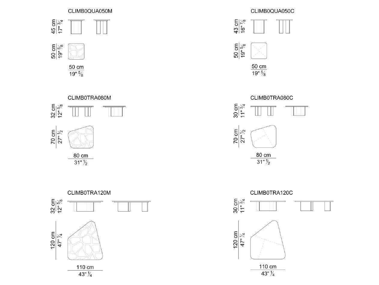 Низкий мраморный журнальный столик i 4 Mariani CLIMB ARCH-00138706 - Вид №4