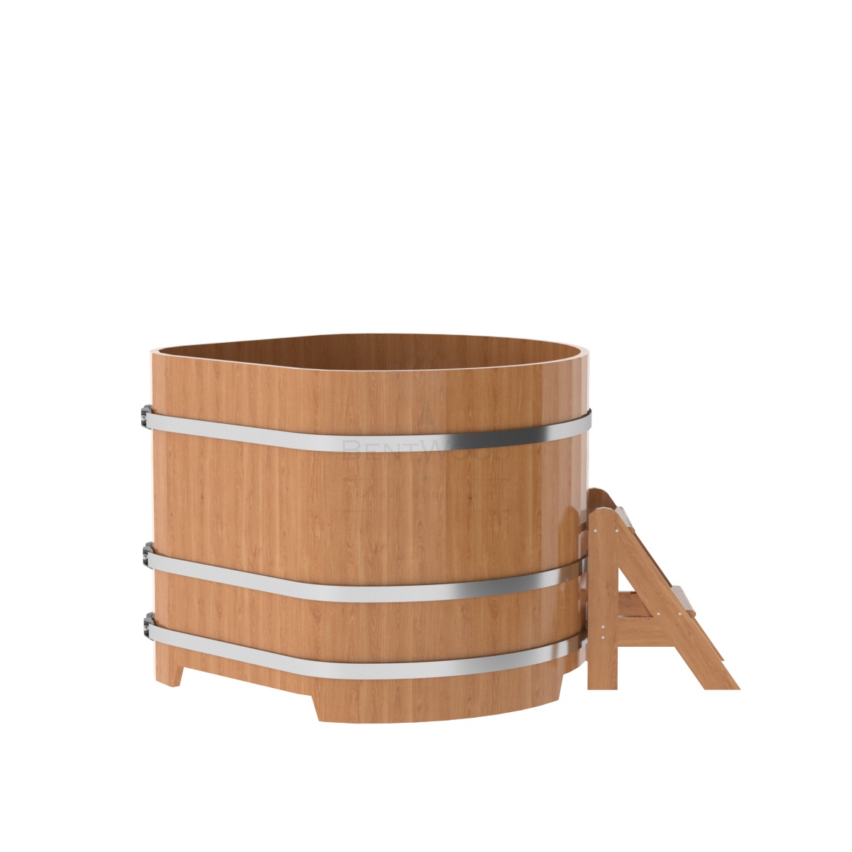 1353 Купель угловая из дуба 1,19х1,19х1,0 натуральная Alyarus  - Вид №2