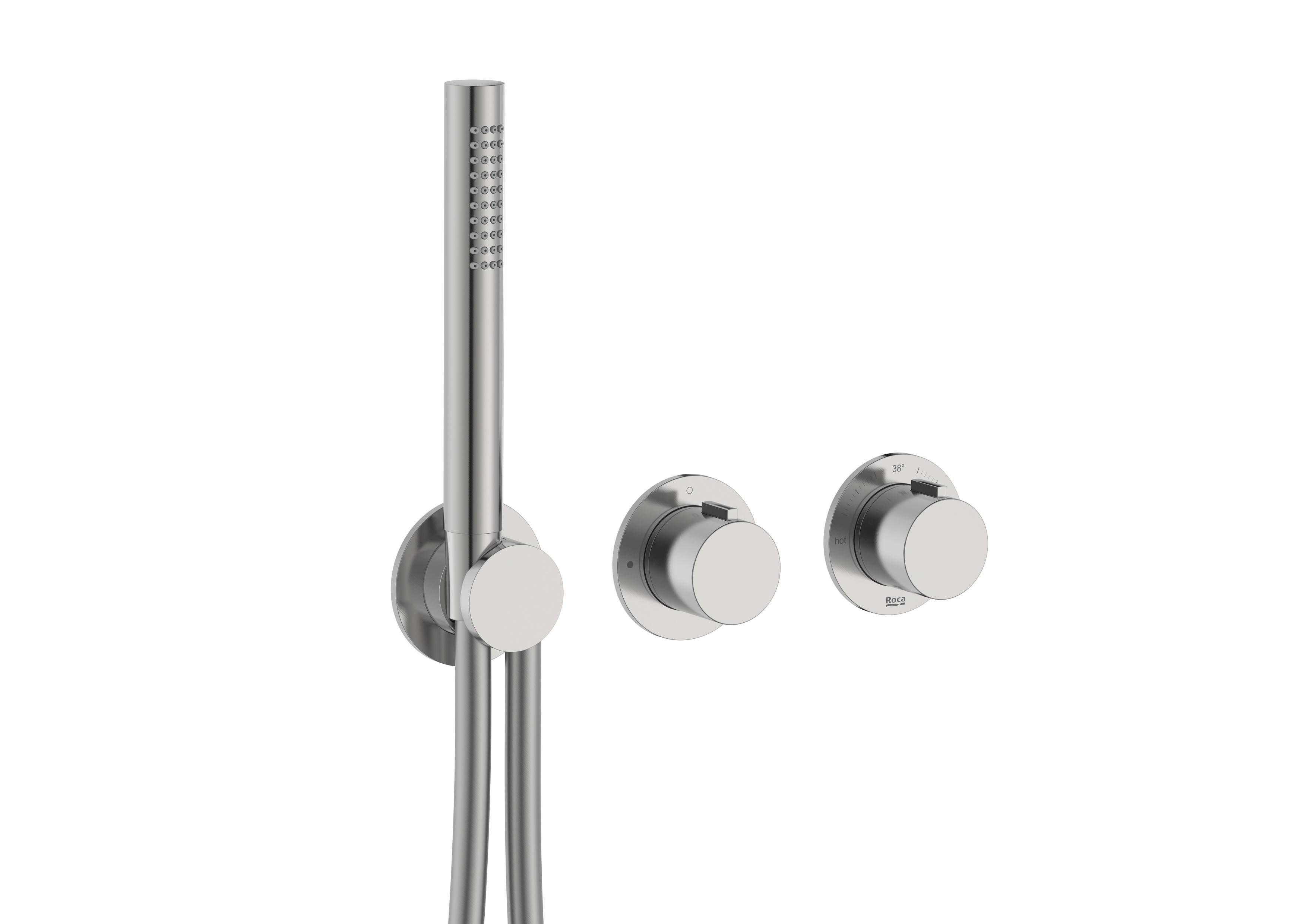 Латунный термостатический встраиваемый смеситель для душа с ручным душем Roca T_Multi ARCH-00132874 - Вид №3