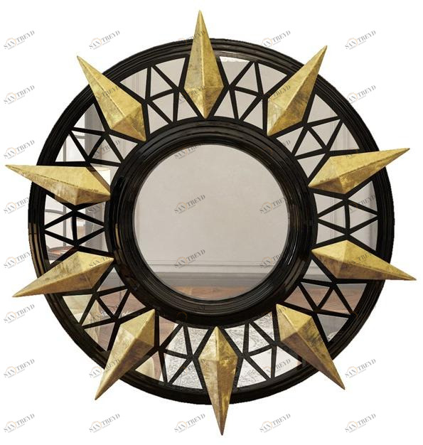 Malabar Настенное зеркало в раме Trinity sun-id-1453775