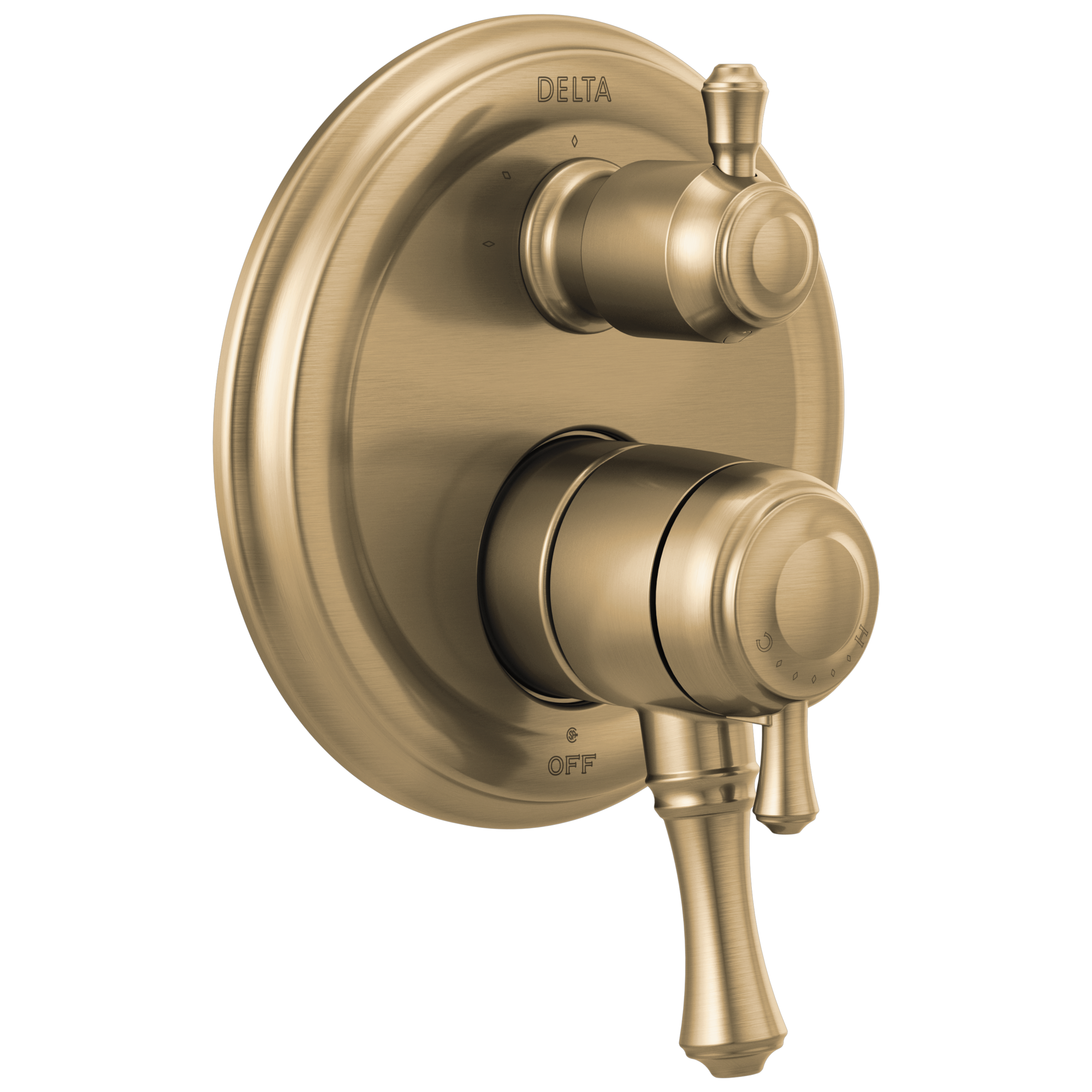 T27897-CZ Трим клапана серии Traditional Monitor® 17 со встроенным переключателем на 3 положения Delta Faucet Delta Шампанское бронза