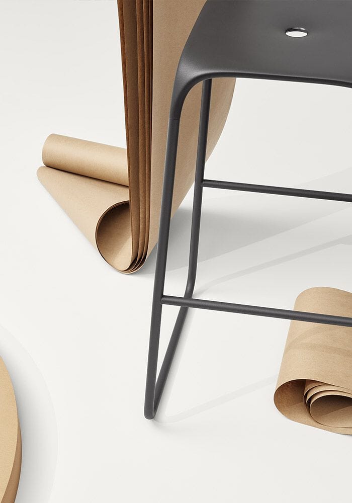 Высокий стальной табурет с подставкой для ног Infiniti BOBO STOOL ARCH-00142798 - Вид №5