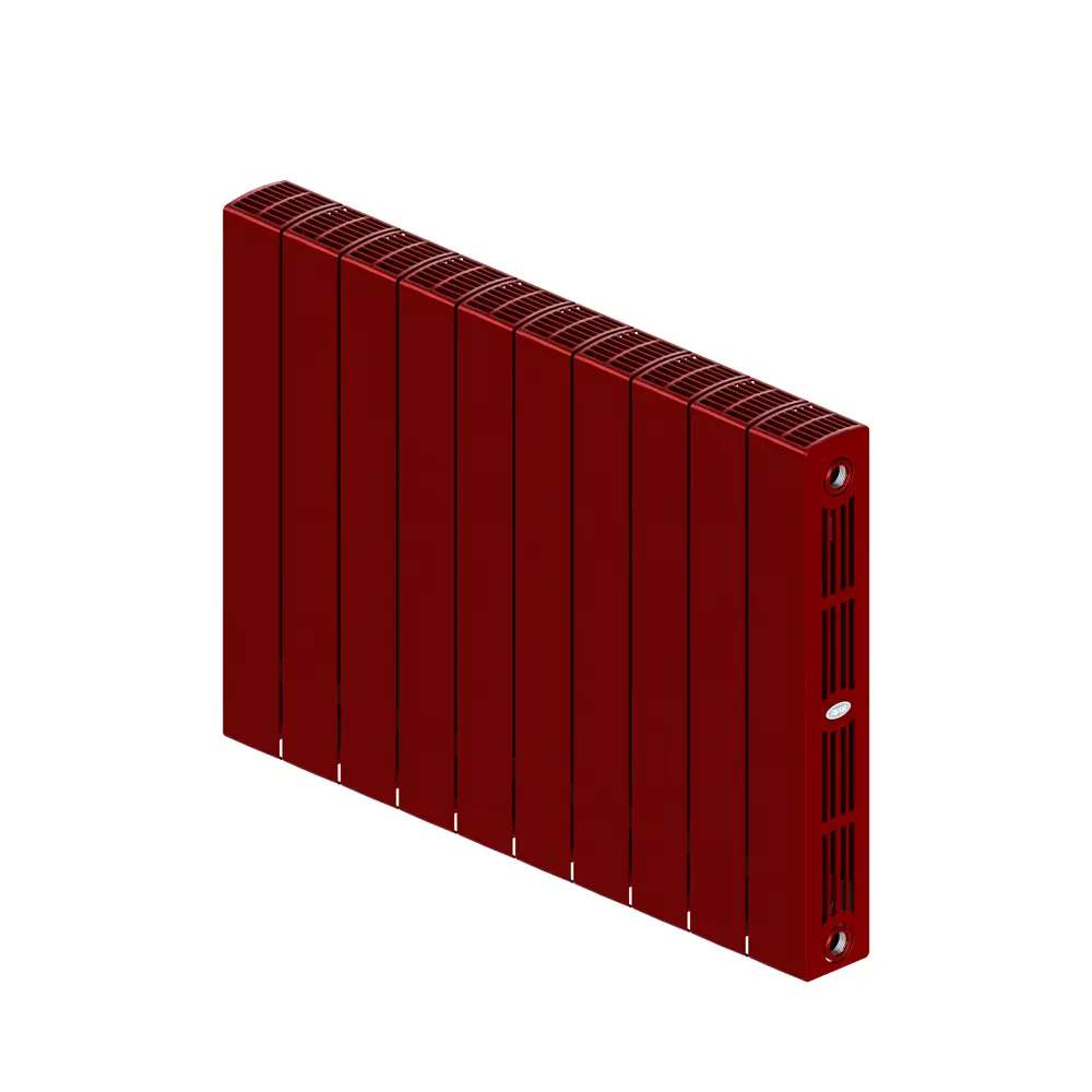 Радиатор секционный Rifar Supremo S50010RAL3011 500/90 10 секций боковое подключение биметалл бордо STLM-2182744 - Вид №1