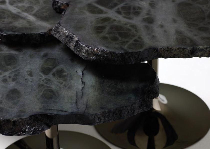 edra Журнальный столик с металлическим основанием и столешницей из алебастра  Cld010/020/030  - Вид №3