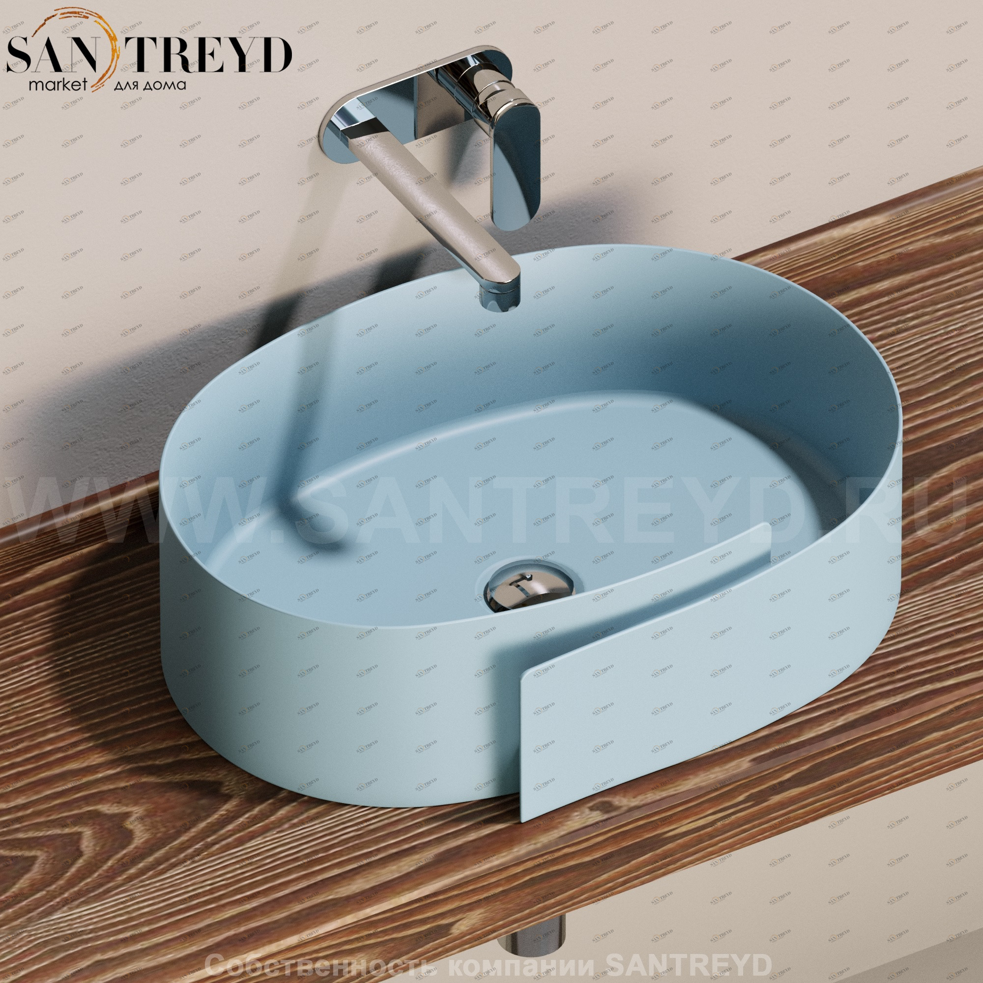 RL56L5014 Накладная раковина на столешницу  овальная Ceramica Flaminia Roll