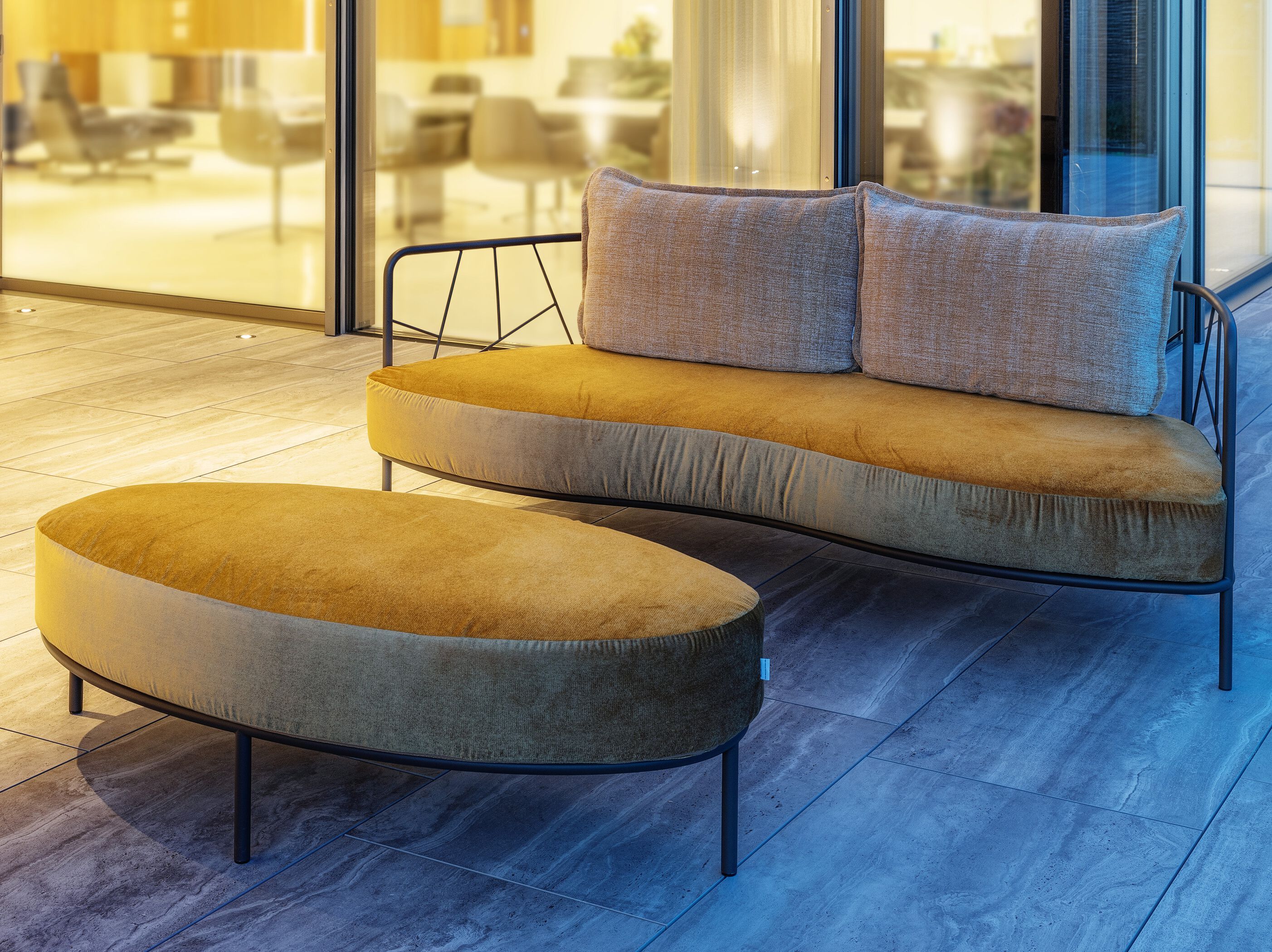 Садовый диван из нержавеющей стали FISCHER MÖBEL Aura ARCH-00037909 - Вид №3