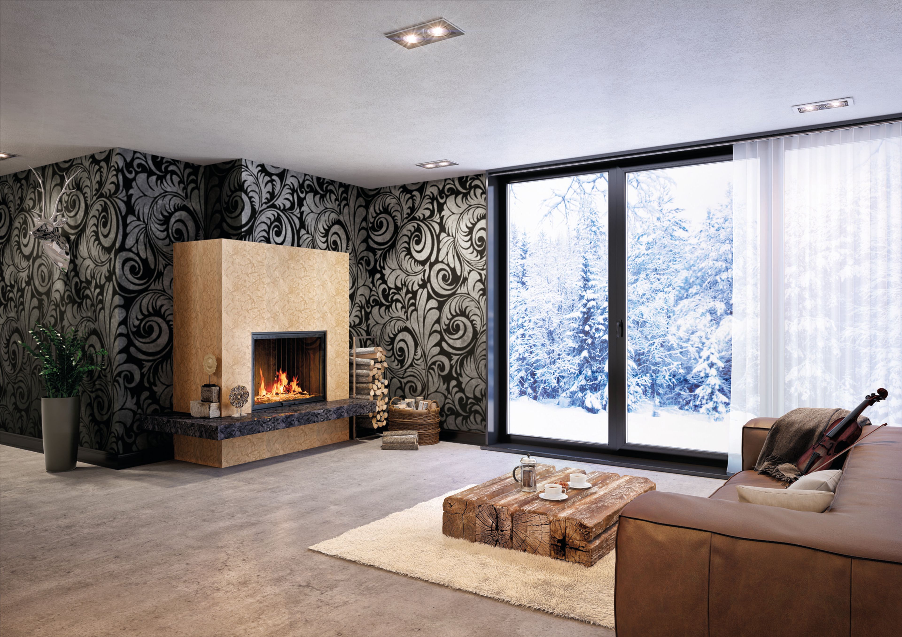 Стальной дровяной камин RÜEGG Скрипка ARCH-00110523 - Вид №1