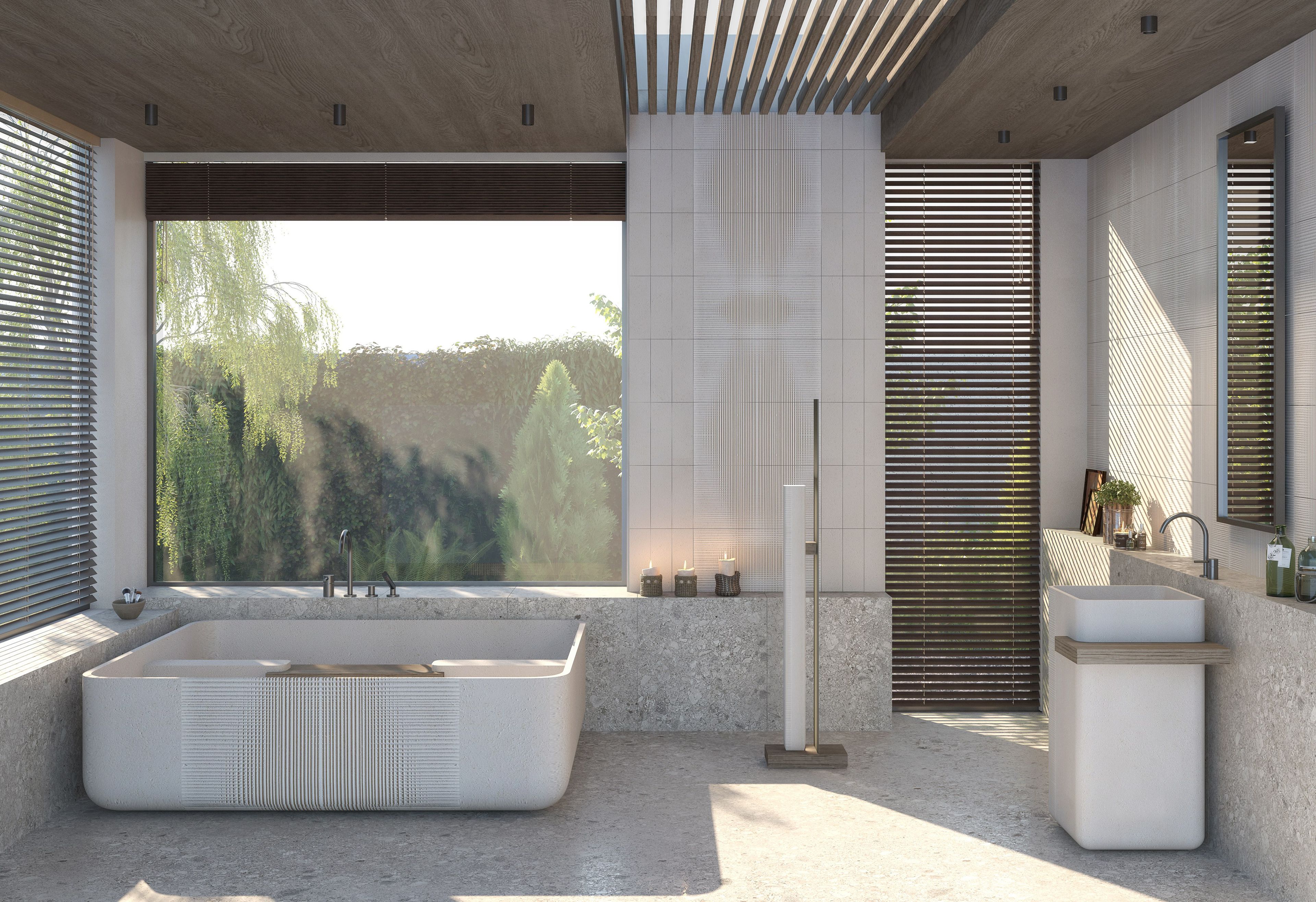 Отдельно стоящий умывальник из натурального камня Davani Meridian ARCH-00138139 - Вид №3