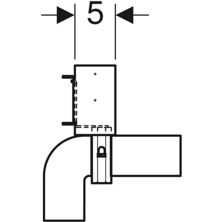 111.774.00.1 Траверса Geberit Duofix для вертикального смесителя, кухонная раковина Geberit  - Вид №3