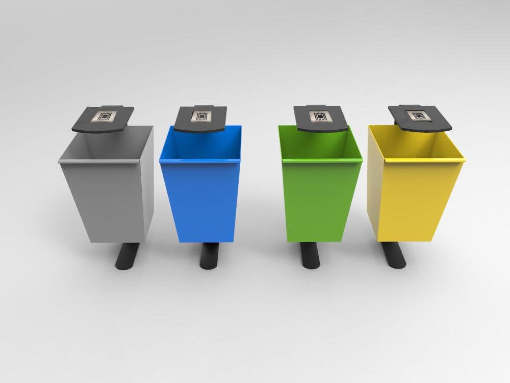 Держатель для мусора из листового металла с пепельницей для наружного использования CITYSì LED ARCH-00099187 - Вид №4