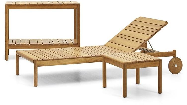 Varaschin Садовая кушетка из тика на колесиках Barcode 2180e - Вид №3