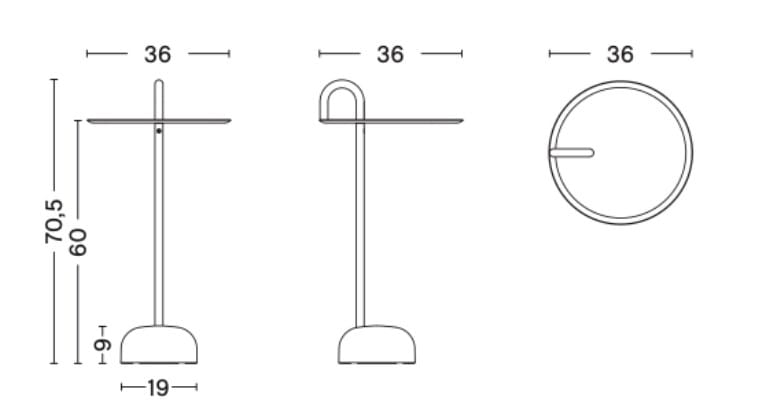 Стальной круглый журнальный столик In Stock Hay ARCH-00056784 - Вид №5