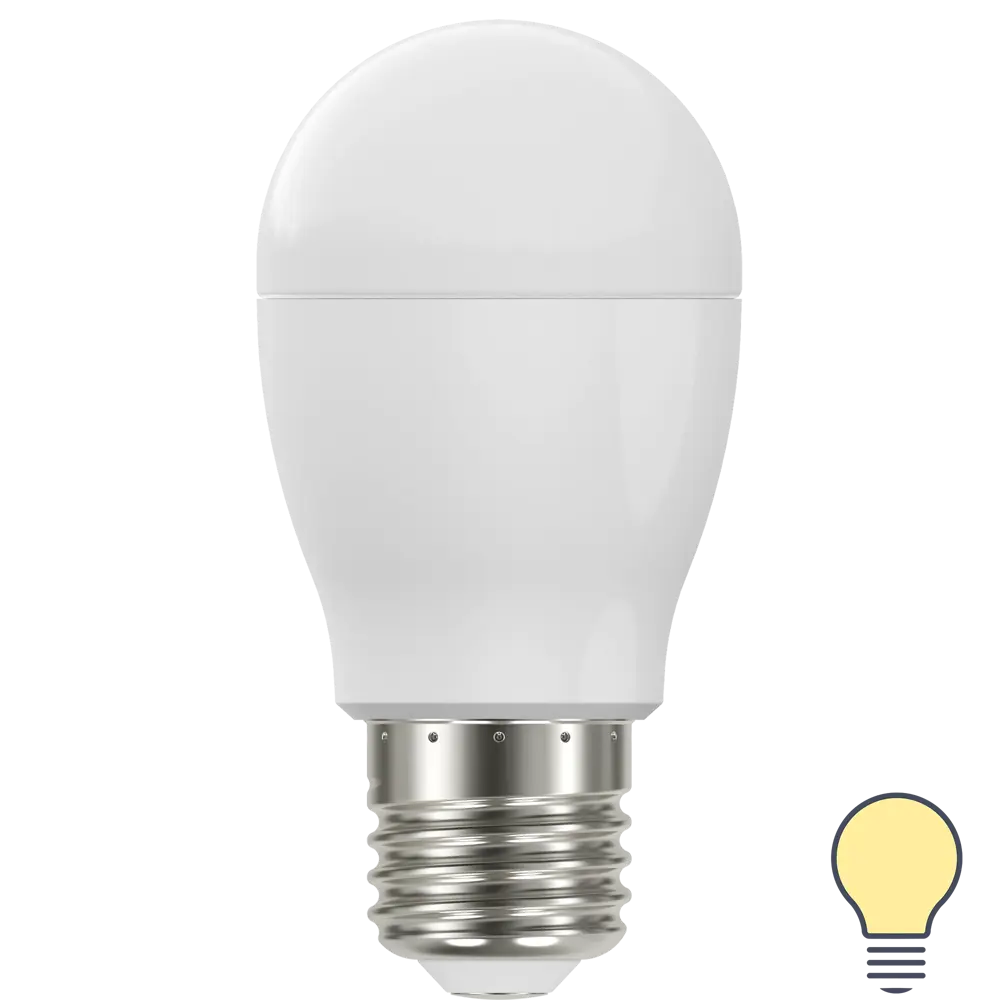 Лампа светодиодная Lexman P45 E27 175-250 В 9.5 Вт белая 1000 лм теплый белый свет 82991535 STLM-2085839 