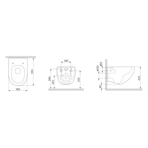 C301700WH подвесной унитаз FlashClean AM.PM Sensation