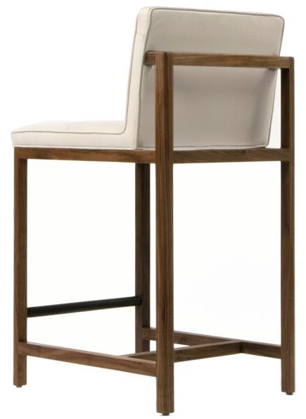 BassamFellows Стул из мягкой кожи со спинкой Wood frame dining Cb-542 - Вид №3