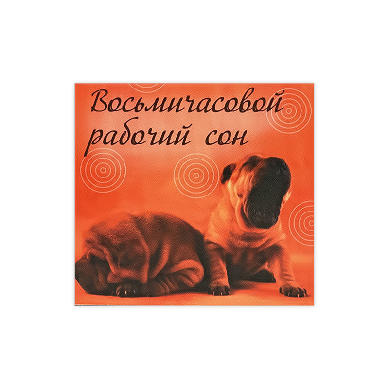 1043 Магнит ПВХ 8.5 x 5 см Восьмичасовой рабочий сон … Santreyd 