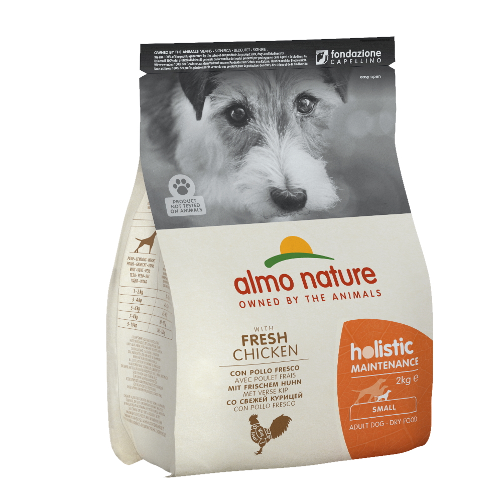 ПР0059732 Корм для собак Holistic-XS-S-Maintenance для малых пород, курица сух. 2кг Almo Nature 