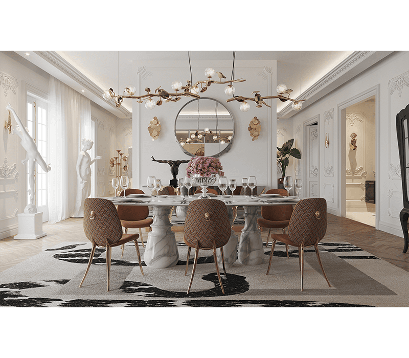 0-113 Овальный обеденный стол Pietra estremoz Boca Do Lobo  - Вид №9