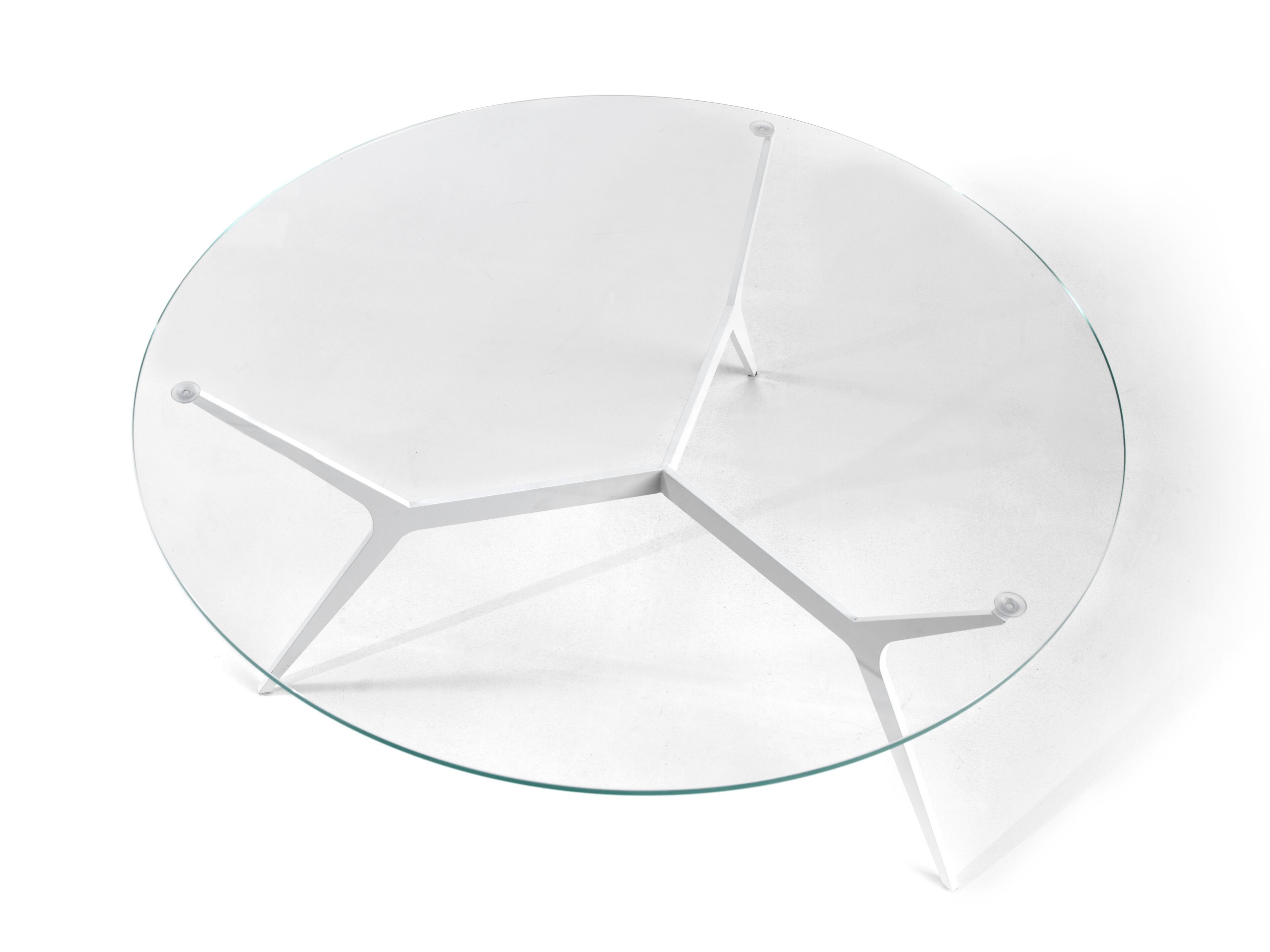 Стеклянный круглый низкий журнальный столик SITIA TRIMUNDO ARCH-00059252 - Вид №1