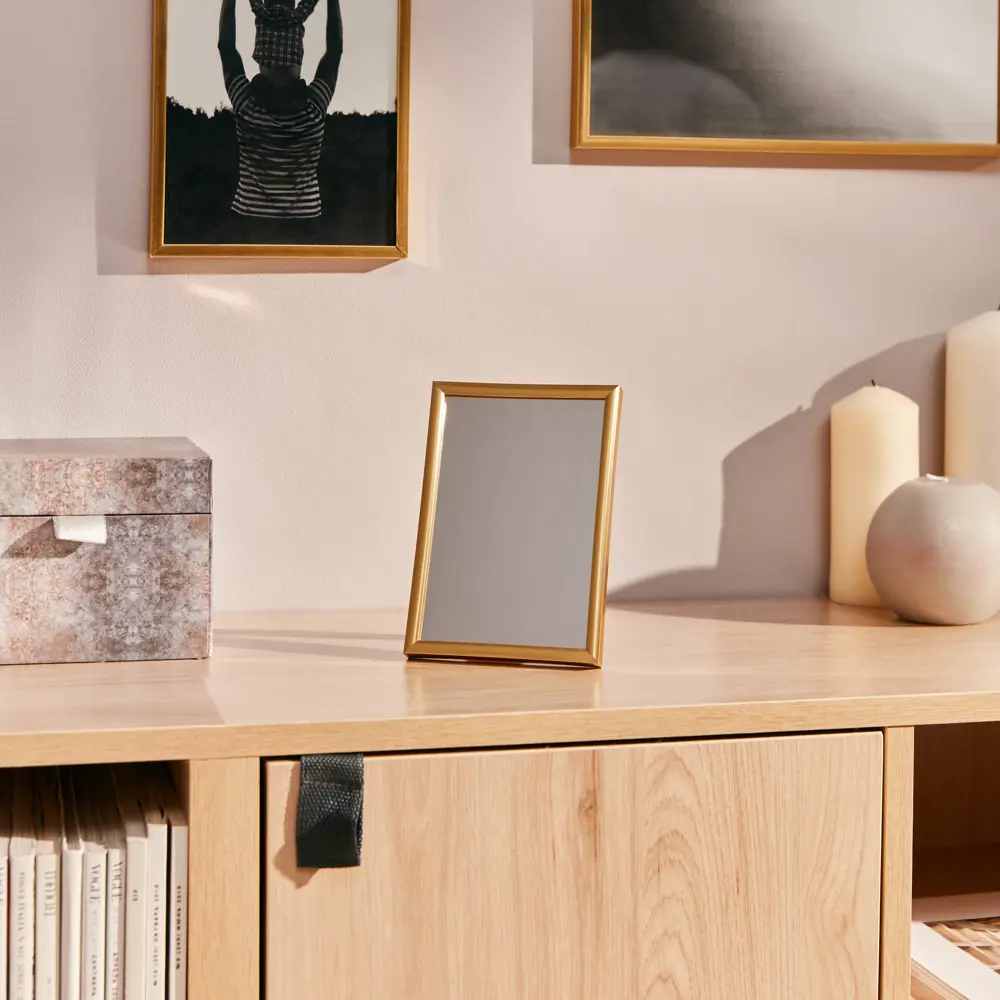 INSPIRE Lila — настольное зеркало с золотым обрамлением 11×16 см 84466791 STLM-0050463 - Вид №7