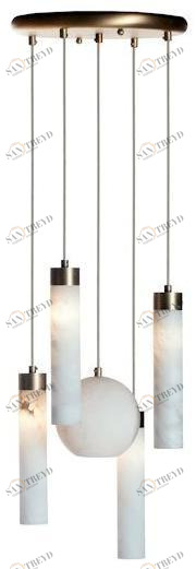 Possoni Illuminazione Подвесной светильник из сатина и алебастра Tube 2005/s5