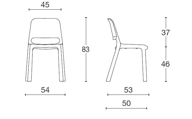 Штабелируемый садовый стул из полипропилена Diemme Nuke ARCH-00015251 - Вид №5