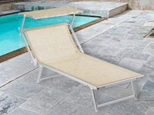 Анодированный алюминиевый откидной садовый шезлонг