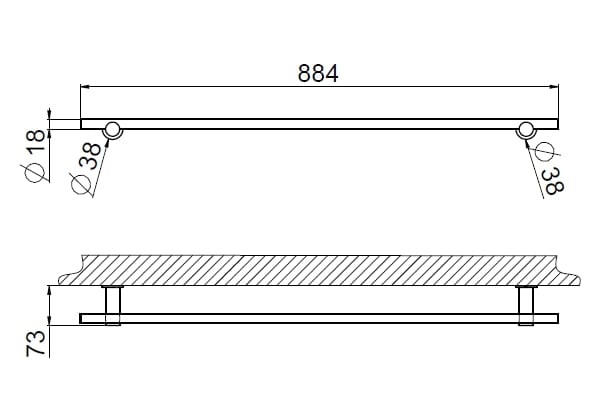 Держатель для полотенец из нержавеющей стали CARIMALI Navis ARCH-00108892 - Вид №3