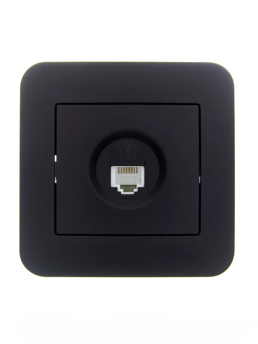 ASTI Розетка телефонная евро чёрный бархат LEZARD 7081-4242-137