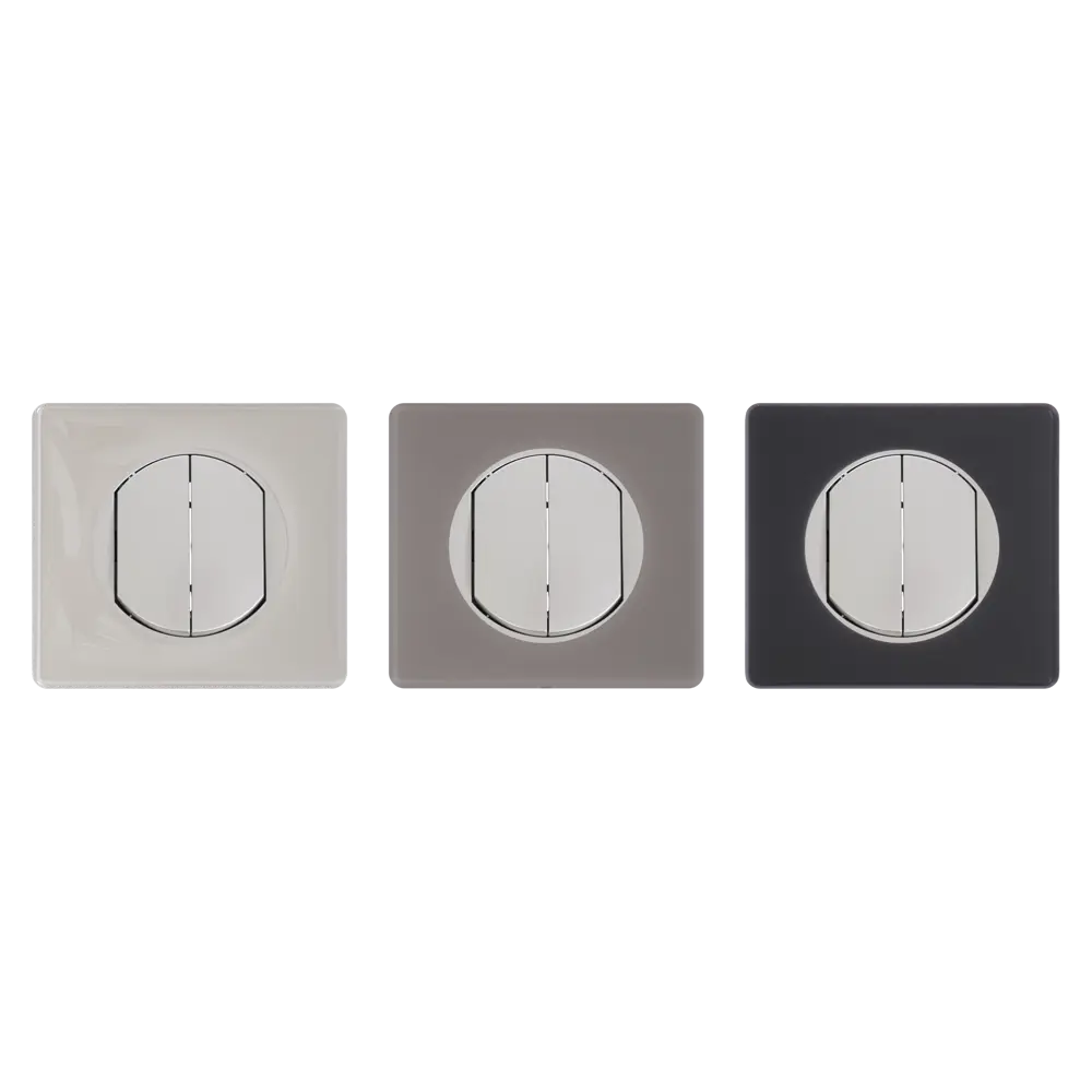 Переключатель встраиваемый Legrand Celiane 2 клавиши, цвет титан STLM-2037908 - Вид №1